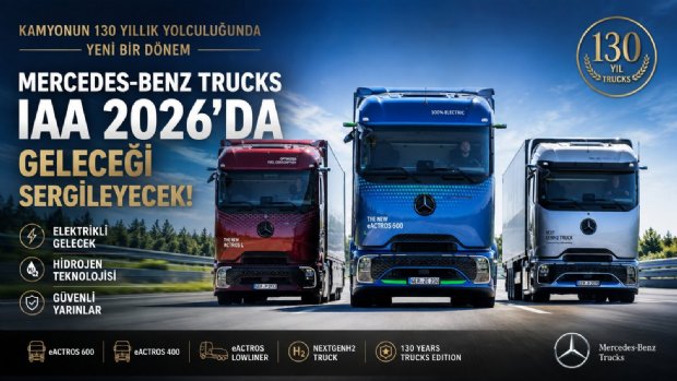 Mercedes-Benz Trucks IAA 2026’da Geleceği Sergileyecek: Elektrik, Hidrojen ve Yeni eActros Lowliner