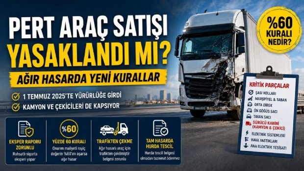 Pert Araç Satışı Yasaklandı mı? Ağır Hasarlı Araçlarda Yeni Kurallar Kamyon ve Çekicileri de Kapsıyor