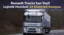 Renault Trucks’tan Yeşil Lojistik Hamlesi: 22 Elektrikli Kamyon Sahada