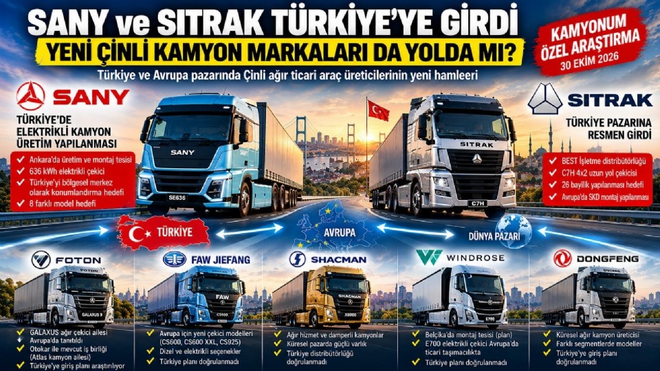 SANY ve SITRAK Türkiye'ye Girdi: Yeni Çinli Kamyon Markaları da Yolda mı?