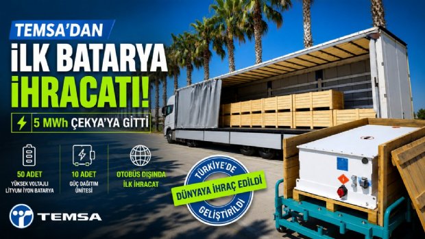 TEMSA’dan İlk Batarya İhracatı: 5 MWh’lik Teknoloji Çekya’ya Gitti