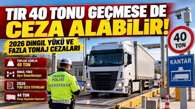 TIR 40 Tonu Geçmese de Ceza Alabilir! İşte 2026 Dingil Yükü ve Fazla Tonaj Cezaları