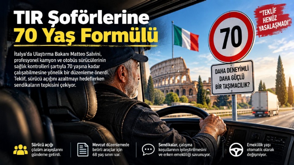 TIR Şoförlerine 70 Yaş Formülü: İtalya'da Yeni Düzenleme Tartışma Yarattı