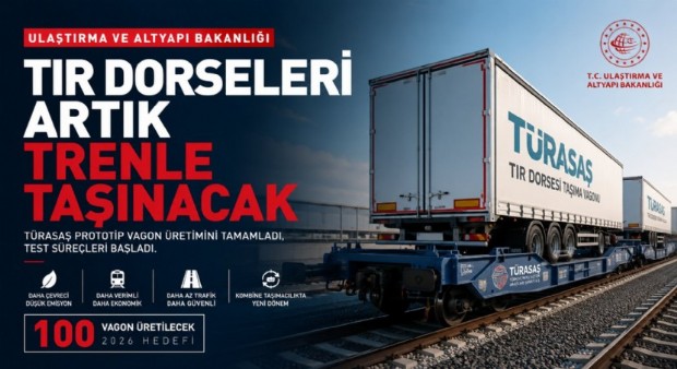 TÜRASAŞ'tan Lojistikte Yeni Dönem: TIR Dorseleri Artık Demiryoluyla Taşınacak