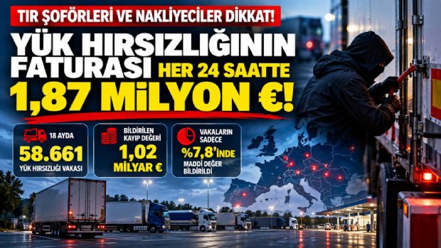 Yük Hırsızlığında Alarm: Her 24 Saatte 1,87 Milyon Euro!