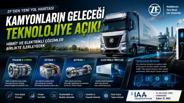ZF'den Kamyonların Geleceği İçin Yeni Yol Haritası: Hibrit ve Elektrikli Teknolojiler Birlikte İlerleyecek